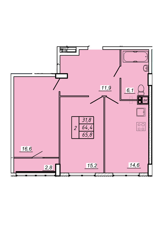 2 этаж 2 комнатная - 2