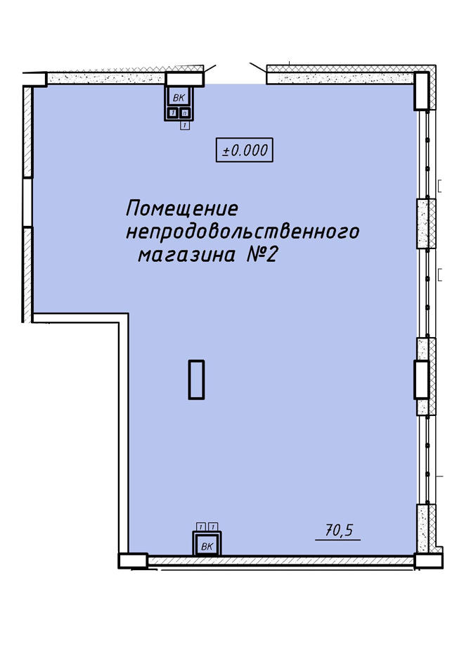 1 этаж Помещение непродовольст магазина -2